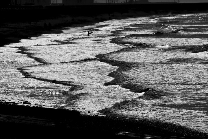 Фотография под названием "Le Havre plage, noi…" - Pierre-Yves Rospabé, Подлинное произведение искусства, Цифровая фотография