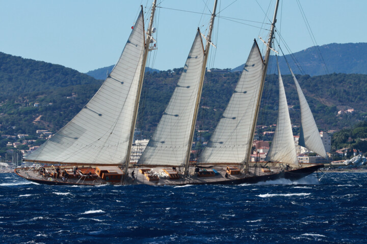 Fotografia intitulada "Goelette "Atlantic"…" por Pierre-Yves Rospabé, Obras de arte originais, Fotografia Não Manipulada