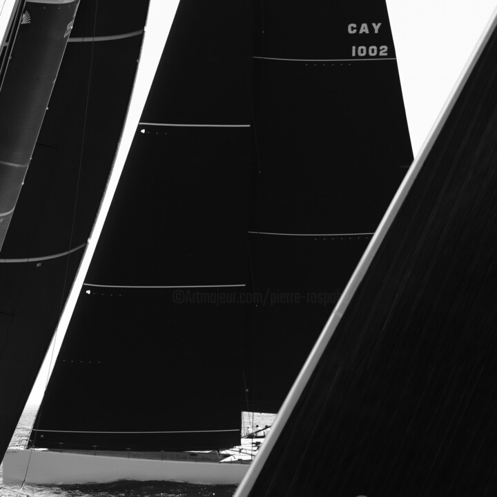 Photographie intitulée "3 maxi yachts" par Pierre-Yves Rospabé, Œuvre d'art originale, Photographie non manipulée