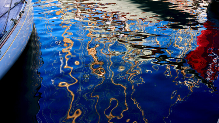 Photography titled "Reflets de yachts l…" by Pierre-Yves Rospabé, Original Artwork, Non Manipulated Photography