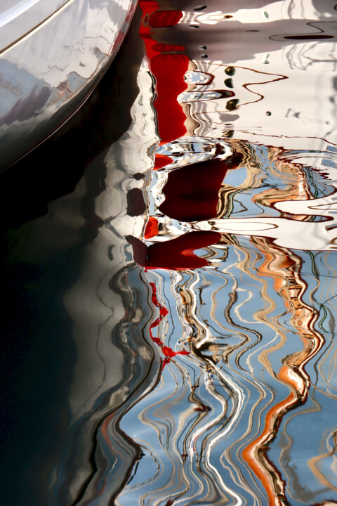 Photography titled "mer miroir, réflexi…" by Pierre-Yves Rospabé, Original Artwork, Non Manipulated Photography