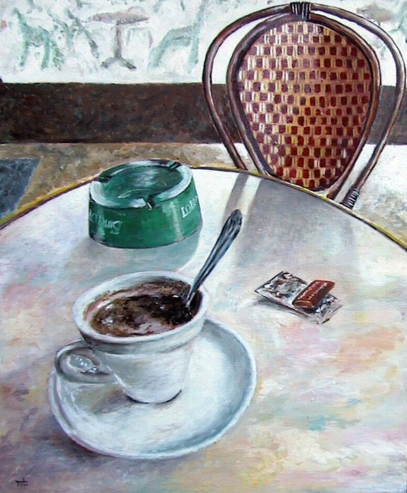 Schilderij getiteld "Terrasse .jpg" door Pierre Bastide, Origineel Kunstwerk, Acryl