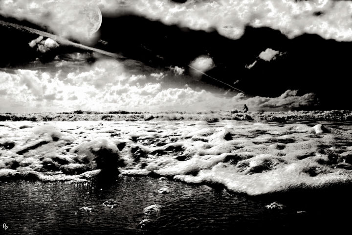 Photography titled "Surf by night" by Pierre Boisliveau, Original Artwork, Digital Photography