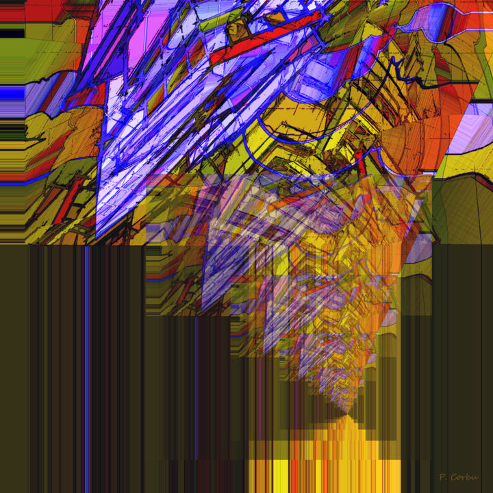 Arts numériques intitulée "QUETZALCOATL" par Pierre Corbu, Œuvre d'art originale, Travail numérique 2D