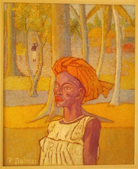 Painting titled "Femme Fon dans sa P…" by Pierre Dalmas, Original Artwork