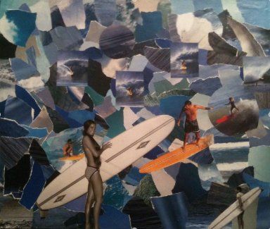 SURF LIFE - Painting, 60x50 cm ©2010 by Pierre Fagola -