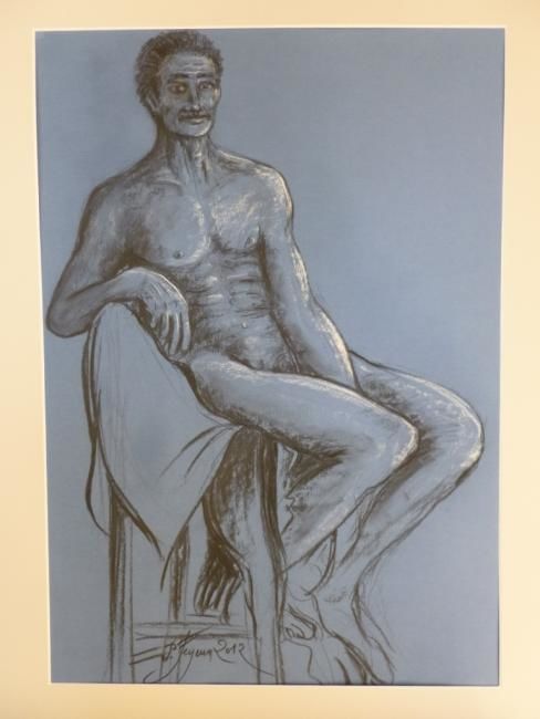 Peinture intitulée "Sur la chaise haute" par Pierre Feyeux, Œuvre d'art originale, Huile