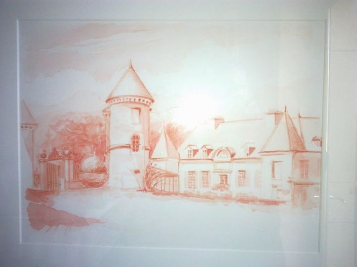 Schilderij getiteld "Château de Loisy (7…" door Pierre Feyeux, Origineel Kunstwerk, Olie