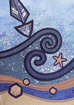 "Sails and waves 1" başlıklı Tablo Pierre Giusti tarafından, Orijinal sanat