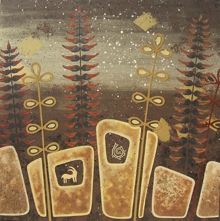 "Stones in the forest" başlıklı Tablo Pierre Giusti tarafından, Orijinal sanat