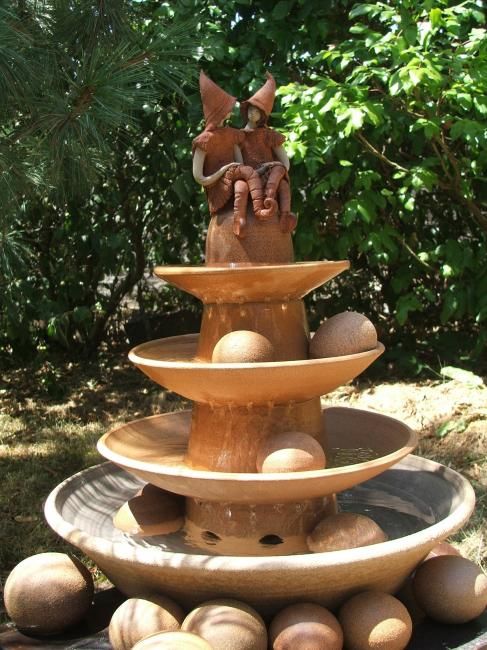 Artcraft titled "Fontaine Zen" by Le Jardin Du Potier, Original Artwork