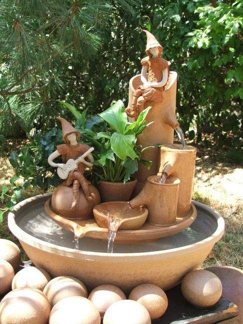 Ремесла под названием "fontaine tube" - Le Jardin Du Potier, Подлинное произведение искусства