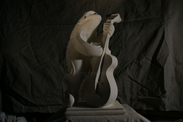 雕塑 标题为“contrebassiste.jpg” 由Pierre Vexlard, 原创艺术品