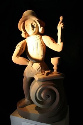 Escultura titulada "le-bateleur1.Le ven…" por Pierre Vexlard, Obra de arte original
