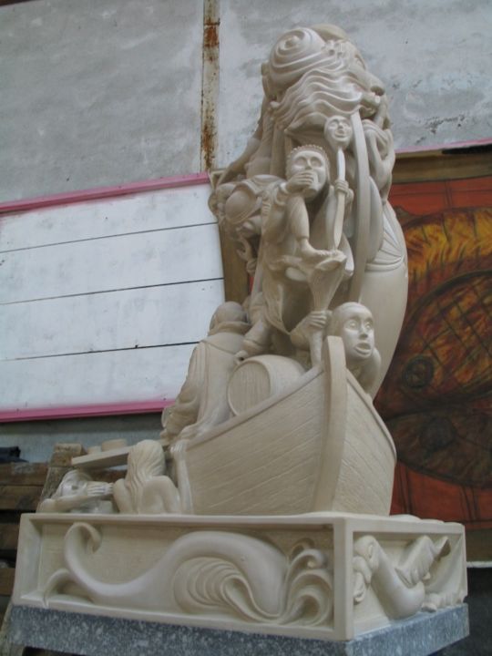 Skulptur mit dem Titel "Nef des fous." von Pierre Vexlard, Original-Kunstwerk