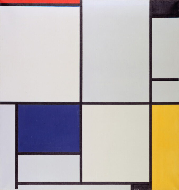 Ζωγραφική με τίτλο "Peinture I" από Piet Mondrian, Αυθεντικά έργα τέχνης, Λάδι