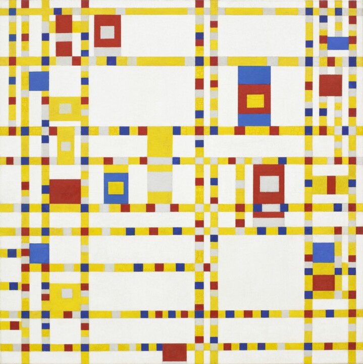 Painting titled "Broadway Boogie Woo…" by Piet Mondrian, Original Artwork, Oil