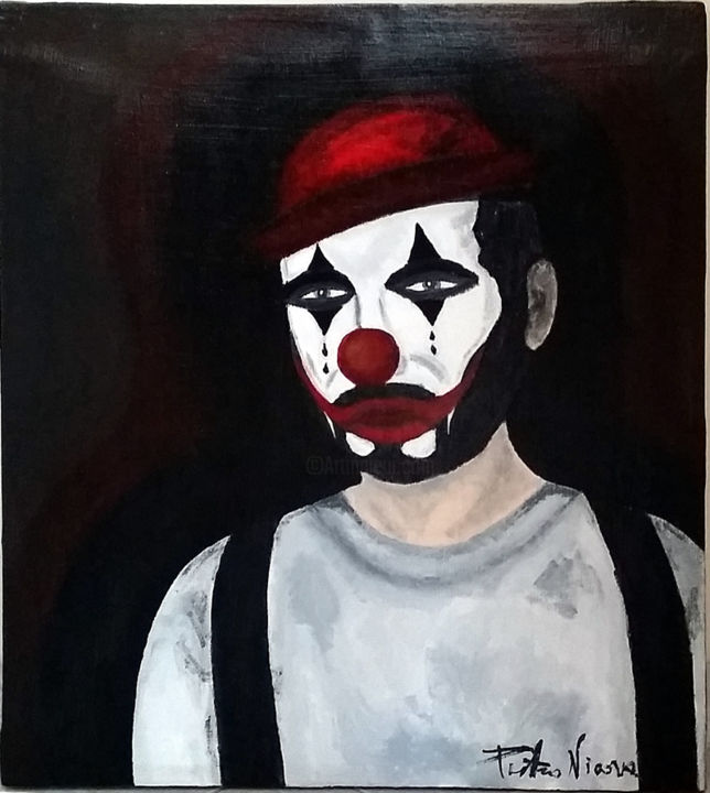 Pittura intitolato "Autoritratto - il c…" da Pietro Nicosia, Opera d'arte originale,