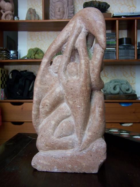 Sculpture titled "Anime" by P.Conte, Original Artwork, Stone