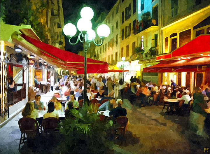 Painting titled "Nice a soir" by Pietrofrance, Original Artwork