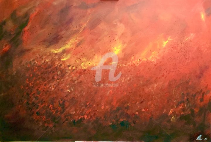 Painting titled "“Hell”" by Pietro Mari, Original Artwork, Acrylic