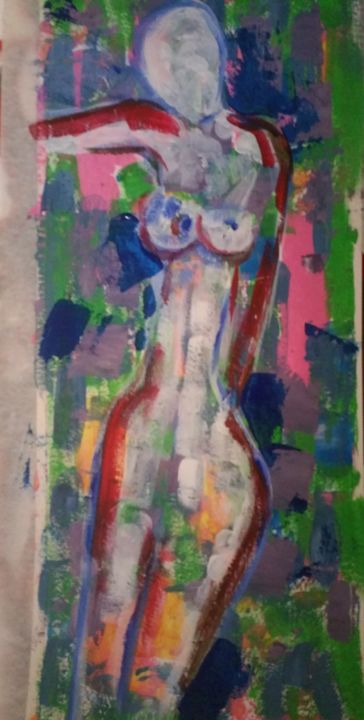 Pintura titulada "Señora desnuda" por Pilar Cotón, Obra de arte original, Acrílico