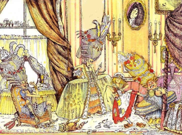 Drawing titled "Cinderella by Pila…" by Gothic Sweet By Pilar Agrelo, Original Art, Ballpoint pen