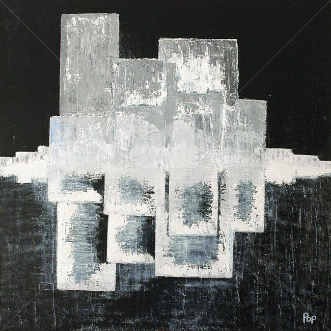 Malerei mit dem Titel "New York sur un ice…" von Pop, Original-Kunstwerk