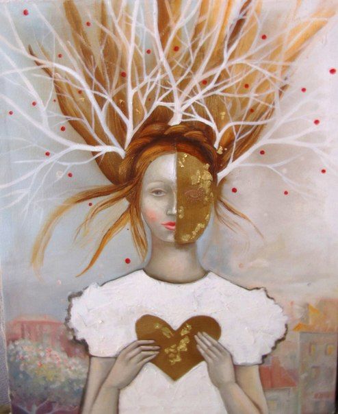 Peinture intitulée "Невеста" par Nataliia Zolotareva, Œuvre d'art originale, Autre