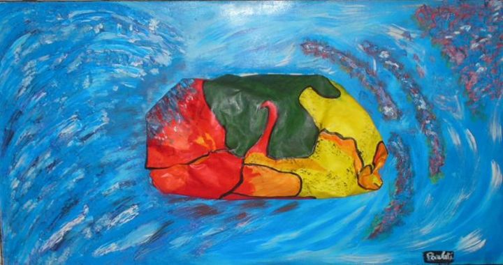 Peinture intitulée "Tsunami" par Pina Parlati, Œuvre d'art originale