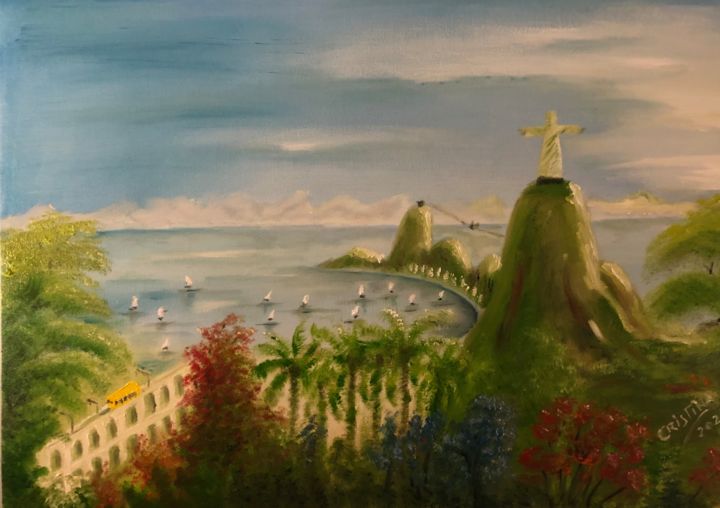 Peinture intitulée "Rio de Janeiro II" par Cmpoliva, Œuvre d'art originale, Huile