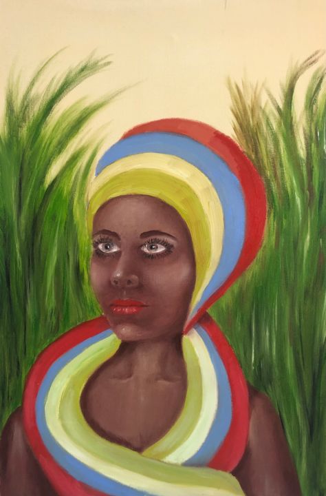 Painting titled "Zuri" by Cmpoliva, Original Artwork, Oil