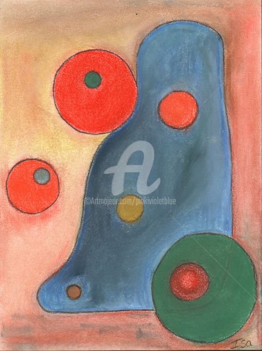 Dessin intitulée "Ovules 2" par Pinkivioletblue, Œuvre d'art originale, Pastel