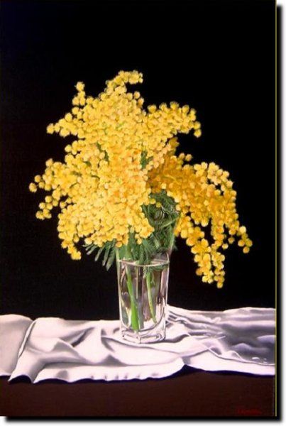 Peinture intitulée "Mimosa" par Pino Lavecchia, Œuvre d'art originale