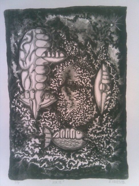 Drawing titled "viaje" by Valles Cruz, Original Artwork