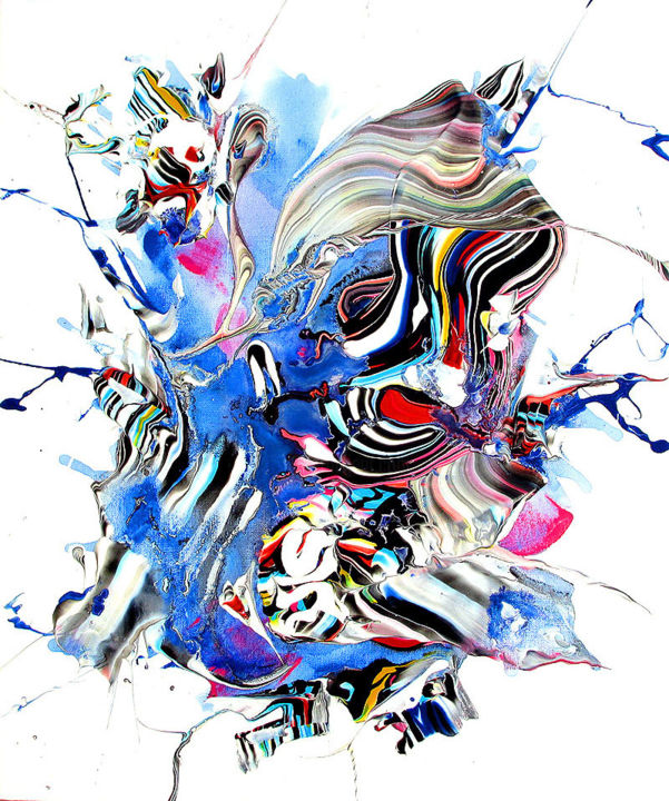 Peinture intitulée "Peaceful" par Soma, Œuvre d'art originale, Acrylique
