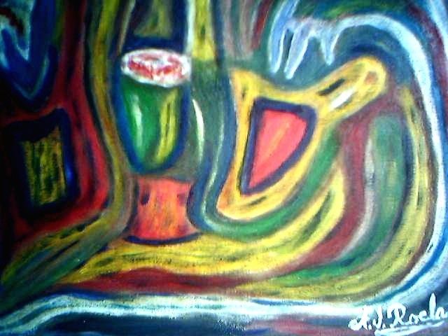 Mi esperanza - Pintura, 50x50 cm ©2008 por Alfredo Jesus Rocha -