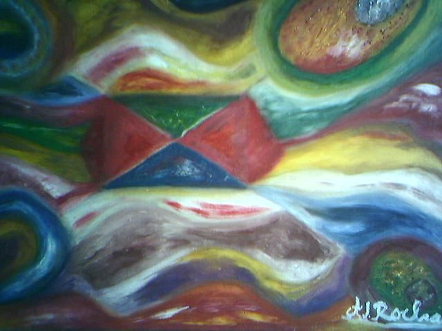 Esperanza y amor - Pintura, 50x50 cm ©2008 por Alfredo Jesus Rocha -