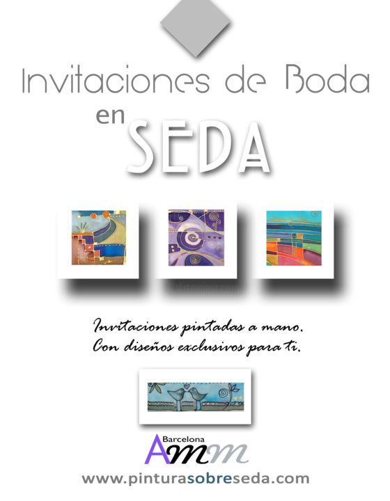 Pintura intitulada "Invitaciones de bod…" por Ana Maria Monfort Guardia, Obras de arte originais