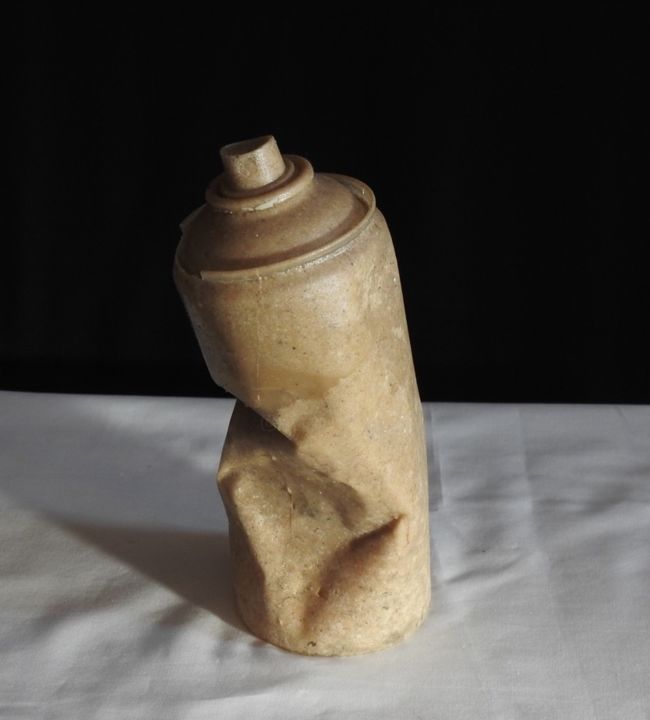 Sculpture titled "Spray Can #3#" by Pio30, Original Art, Resin