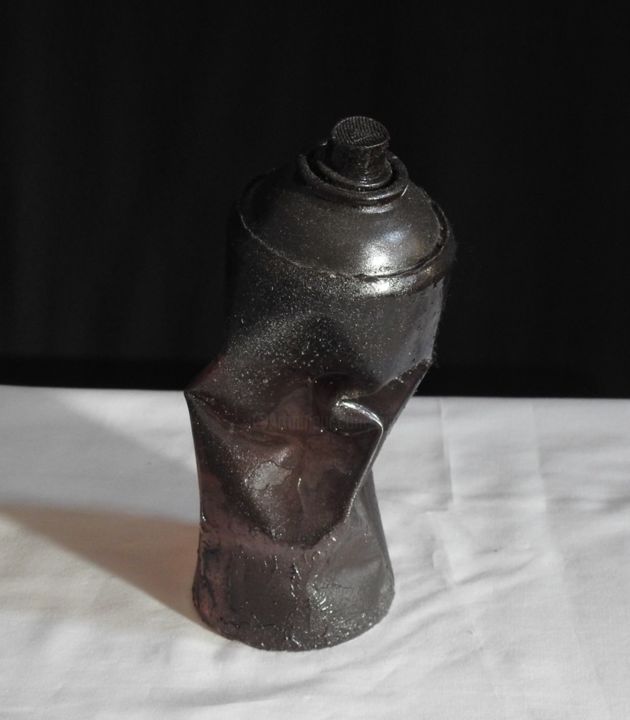 Sculpture titled "Spray Can #4#" by Pio30, Original Art, Resin