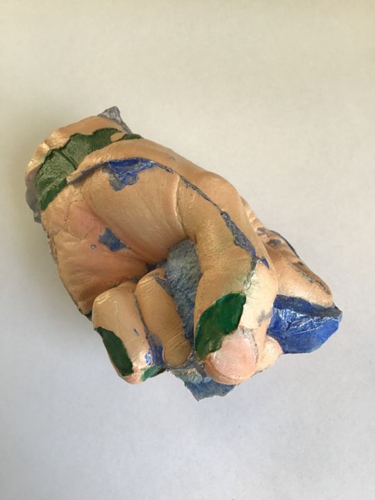 Sculpture titled "“Left Hand Positive”" by Pio30, Original Art, Plaster