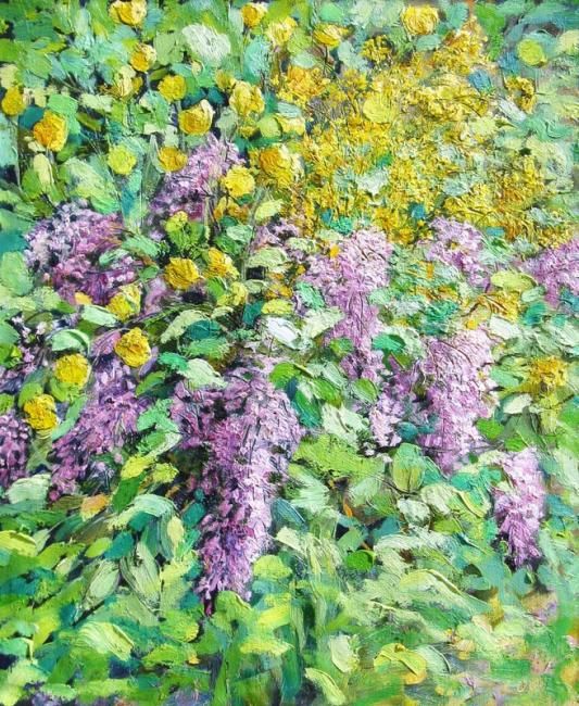 Картина под названием "Цветы" - Игорь Паутов, Подлинное произведение искусства