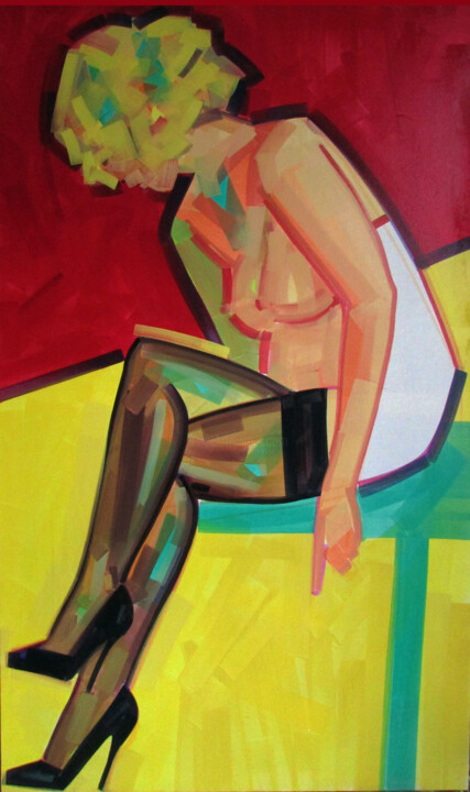 Painting titled "Intrognesia" by Piotr Kachny, Original Artwork, Oil