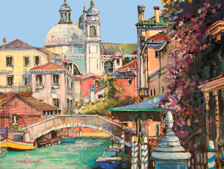 Painting titled "Venice, Rio del Ogn…" by Piotr Rembielinski, Original Artwork, Acrylic