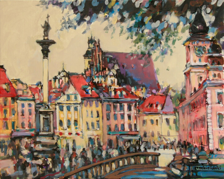 Peinture intitulée "Warsaw, Royal Castl…" par Piotr Rembielinski, Œuvre d'art originale, Acrylique