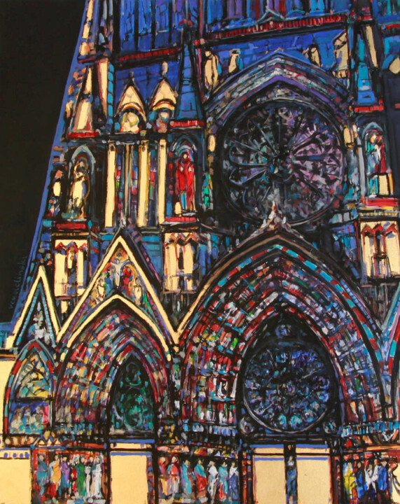 Painting titled "Cathedral XIII" by Piotr Rembielinski, Original Artwork, Acrylic