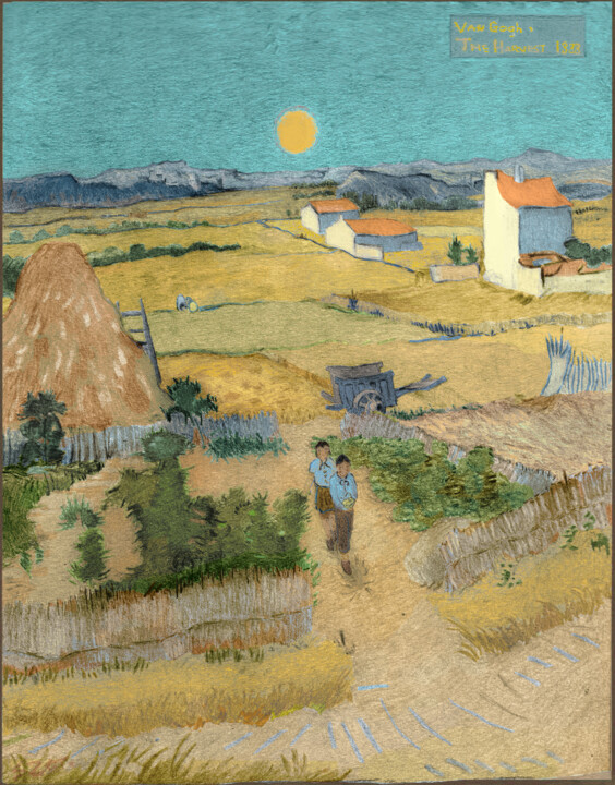 Drawing titled "Study of Van Gogh's…" by Piotr Szerszynski, Original Artwork, 2D Digital Work