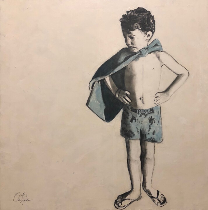 Malerei mit dem Titel "Raúl" von Pipa Martín, Original-Kunstwerk, Acryl