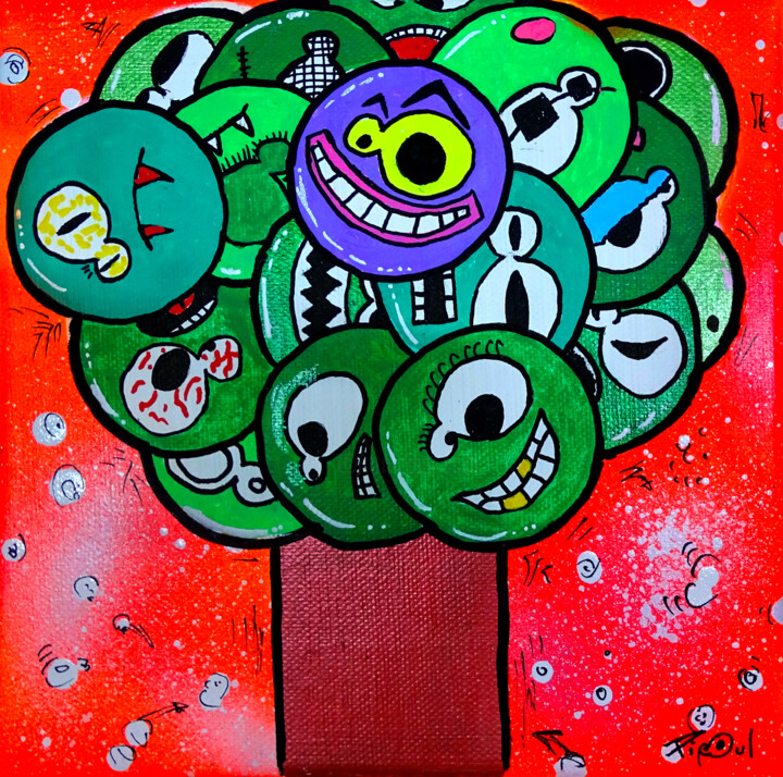 Pintura titulada "Peinture Pop Art "T…" por Pipoul Artiste Peintre, Obra de arte original, Pintura al aerosol Montado en Bas…